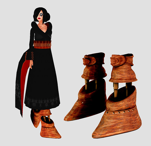 steampunk kimono and hydraulic boots