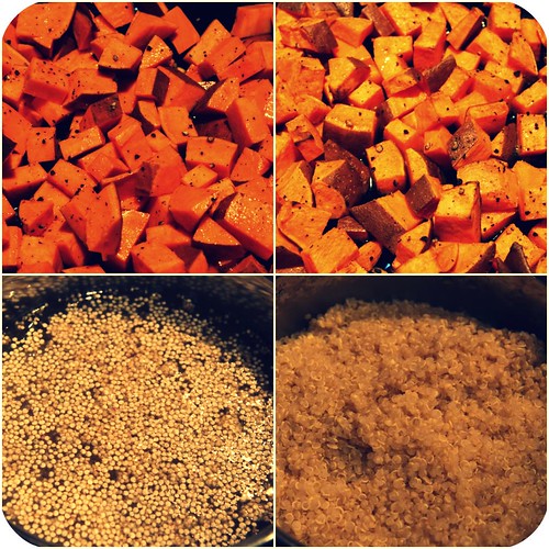 sweet potatoes and quinoa