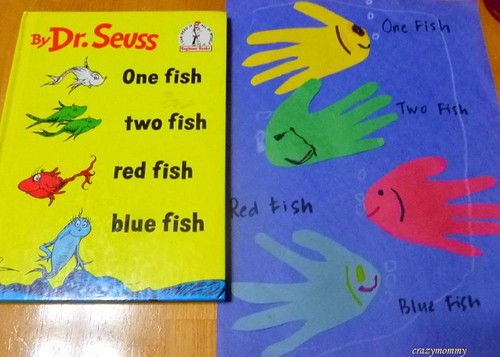 Dr Seuss craft : One Fish, Two Fish, Red Fish, Blue Fish craft
