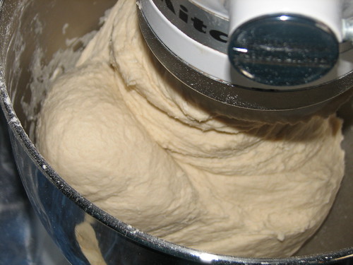 kneading with the mixer