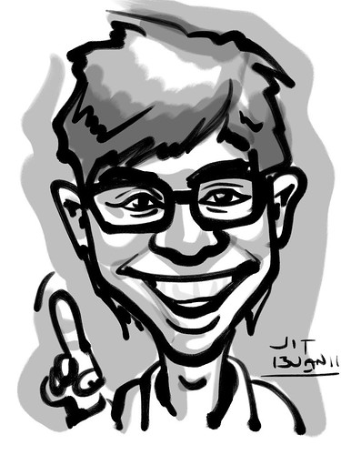 Ipad digital caricature live sketching for AES Sports Showdown - 2