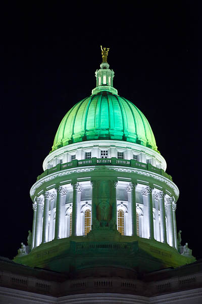 Capitol Building in Packer Green and Gold