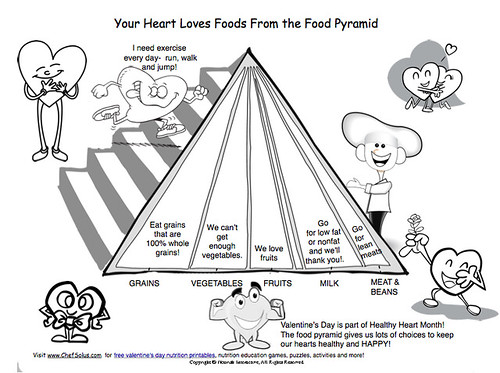 food pyramid for kids to color. Kids#39; Valentine food pyramid