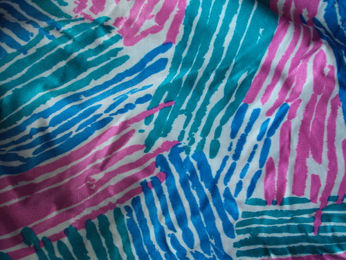 Crazy Striped Print Swimsuit with Ruffle (detail)