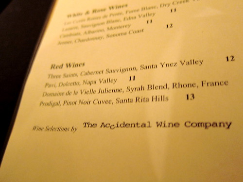 red wine selection