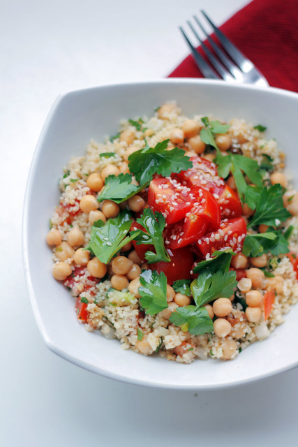 Tomatoes, Chickpeas and Parsley Couscous
