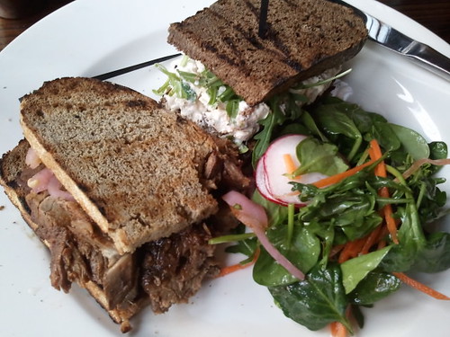 Brisket Sandwich and Turkey Salad Sandwich from Octavia's Porch