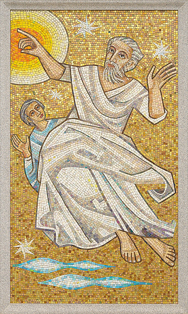 Resurrection Cemetery, in Affton, Missouri, USA - mosaic of heavenly figures