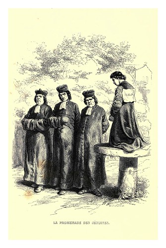 020-El paseo de los jesuitas-Le juif errant 1845- Eugene Sue-ilustraciones de Paul Gavarni