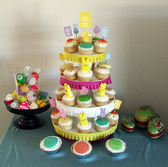 PEEPS cupcake tower display