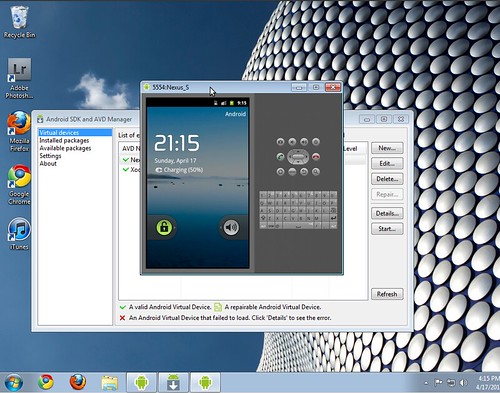 Android Browser Emulator - Windows 7, Nexus S, Xoom Tablet