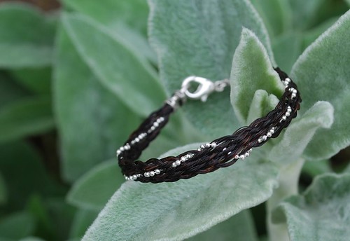 Black and Silver on Mullein by Red Tail Designs