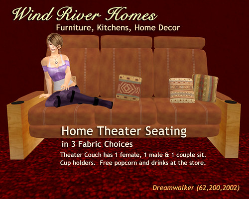 Home Theater Seating - Tan Leather by Teal Freenote