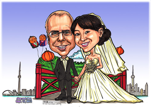 Couple wedding caricatures at Toronto Shanghai - A4 (edited)