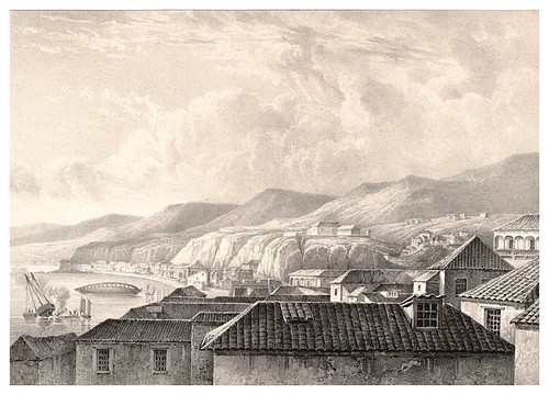 012-Vista de Valparaiso desde el sur-Chile-Journal de la navigation autour du globe… 1837-Barón de Bouganville-fuente BOTANICUS