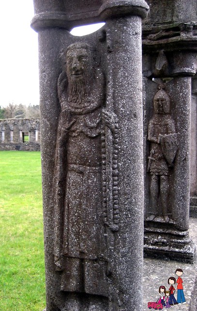 Carvings in the cloister at Jerpoint Abbey, County Kilkenny, Ireland