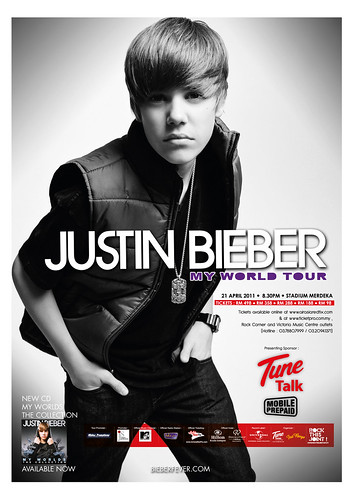 justin bieber 2011 april calendar. Justin Bieber My World Tour