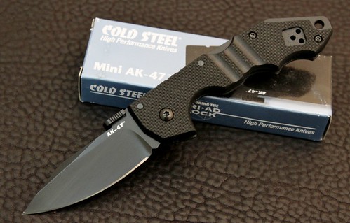 Cold Steel Mini AK-47 Folding Knife 2-3/4" Blade, G10 Handles