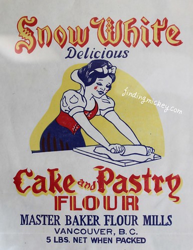 1940's snow white flour bag