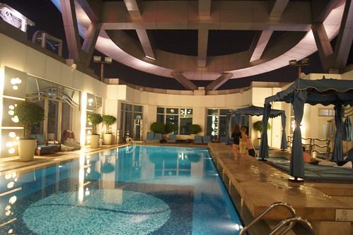 Roof top pool at Langham Place Hotel