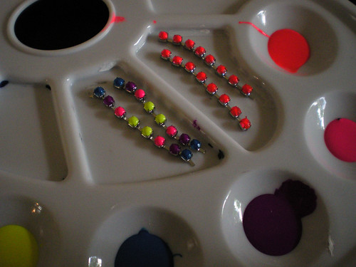 diy hand-painted crystal earrings