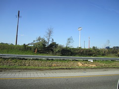 tornado damage off the interstate
