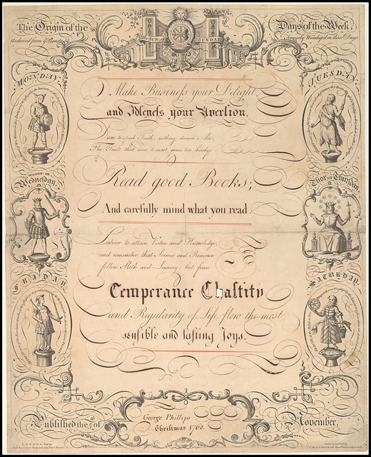 18th century calligraphy on illustrated paper