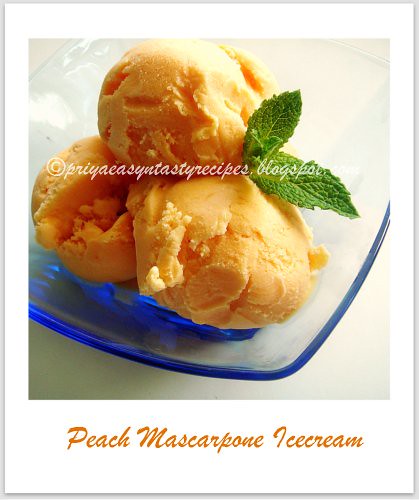 Peach Mascarpone Icecream