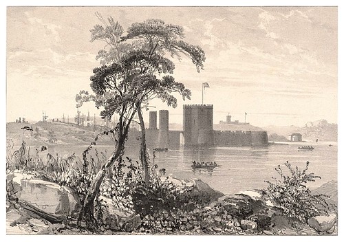 001b-Fuerte Macquarie en Sidney-Journal de la navigation autour du globe… 1837-Barón de Bouganville-fuente BOTANICUS