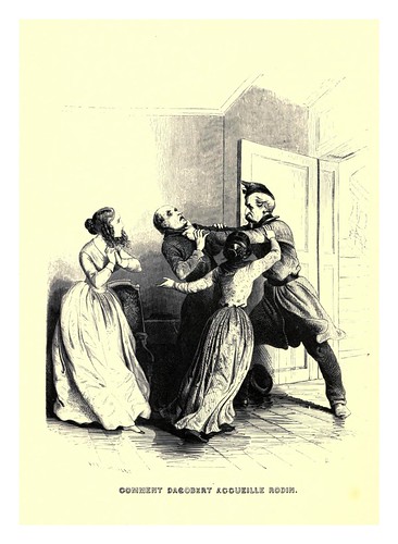 014-Como Dagoberto recibe a Rodin-Le juif errant 1845- Eugene Sue-ilustraciones de Paul Gavarni