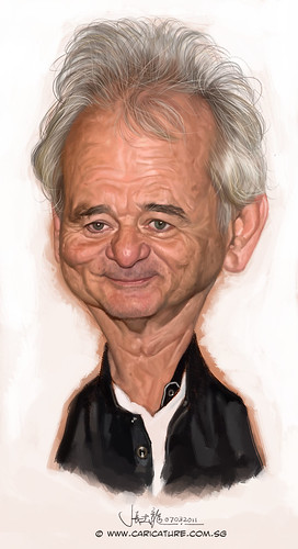 digital caricature of Bill Murray - final