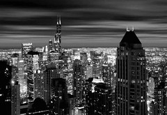 Chicago Skyline - Loop B&W by doug.siefken