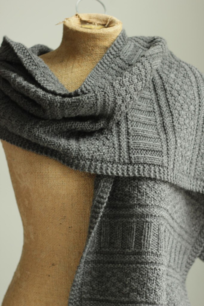 A Common Thread — knit guernsey wrap - finished!