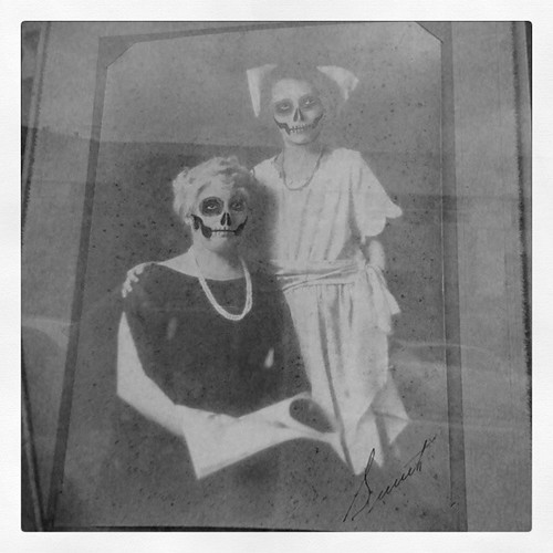 Day of the Dead Faces - portrait of a mother and daughter