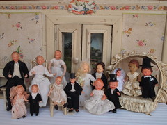 1920s to 1950s bridal couples dolls