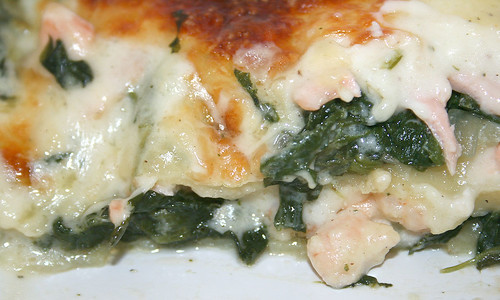 45 - Lachs-Spinat-Lasagne / Salmon spinach lasagne -CloseUp