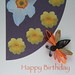 Slice of spring card with quilled butterfly