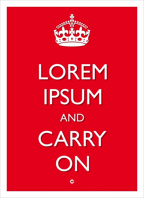 lorem ipsum and carry on