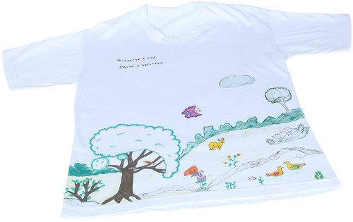 Camiseta Pintada a Mão Salve a Natureza by PARANOARTE