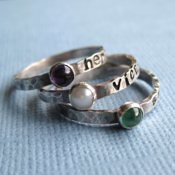 Tiny Personalized Birthstone Ring