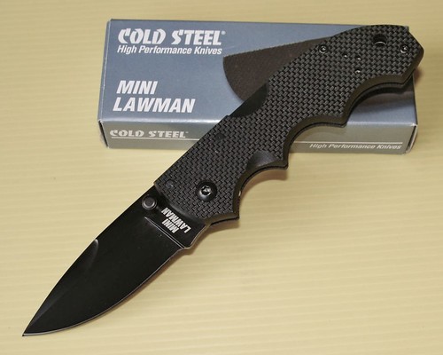 Cold Steel Mini Lawman Folding Knife 2-1/2" Blade, G10 Handles