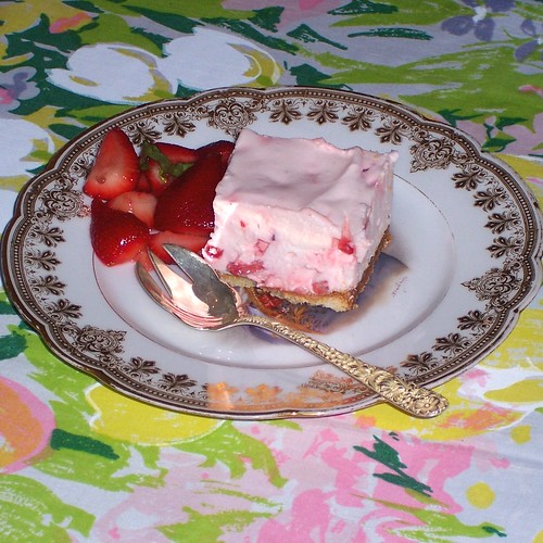 Strawberry Lemon Bavarian Cake