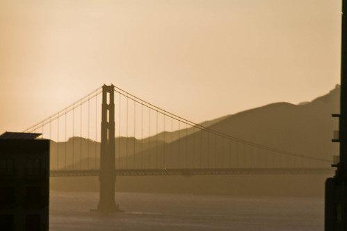 Golden Gate in sunset