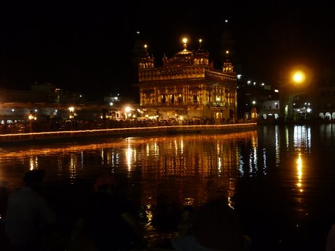 golden temple at night. The Golden Temple by Night