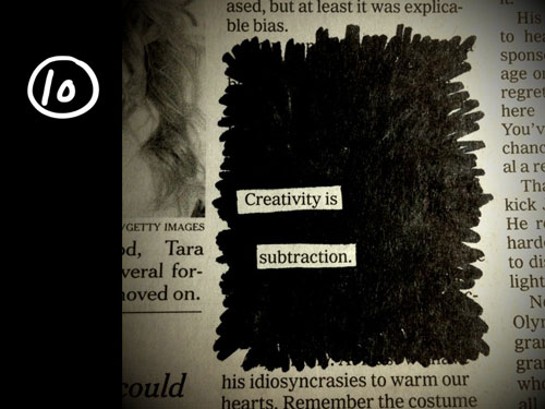 creativity is subtraction