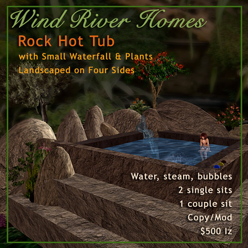 Rock Hot Tub with environment by Teal Freenote