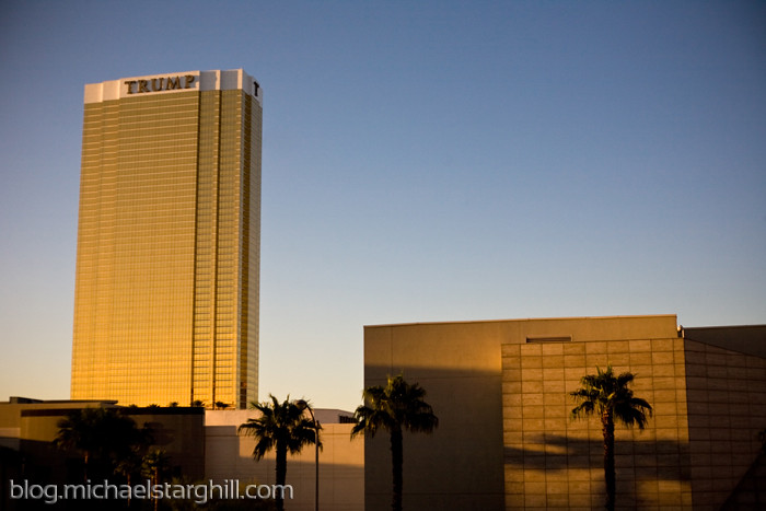Las Vegas building sunset