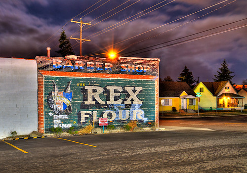 Barber Shop - Rex Flour Ad by Frank Knapp