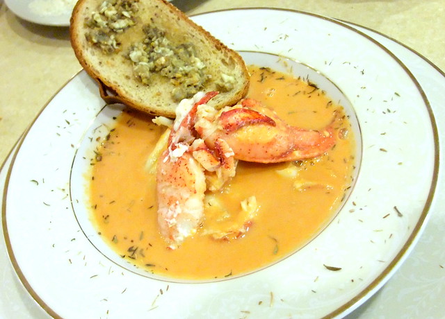 Lobster Bisque with Lobster Roe Toast