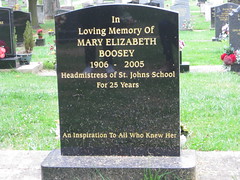 Miss Mary Elizabeth BOOSEY 1906 -2005 Memorial Stone